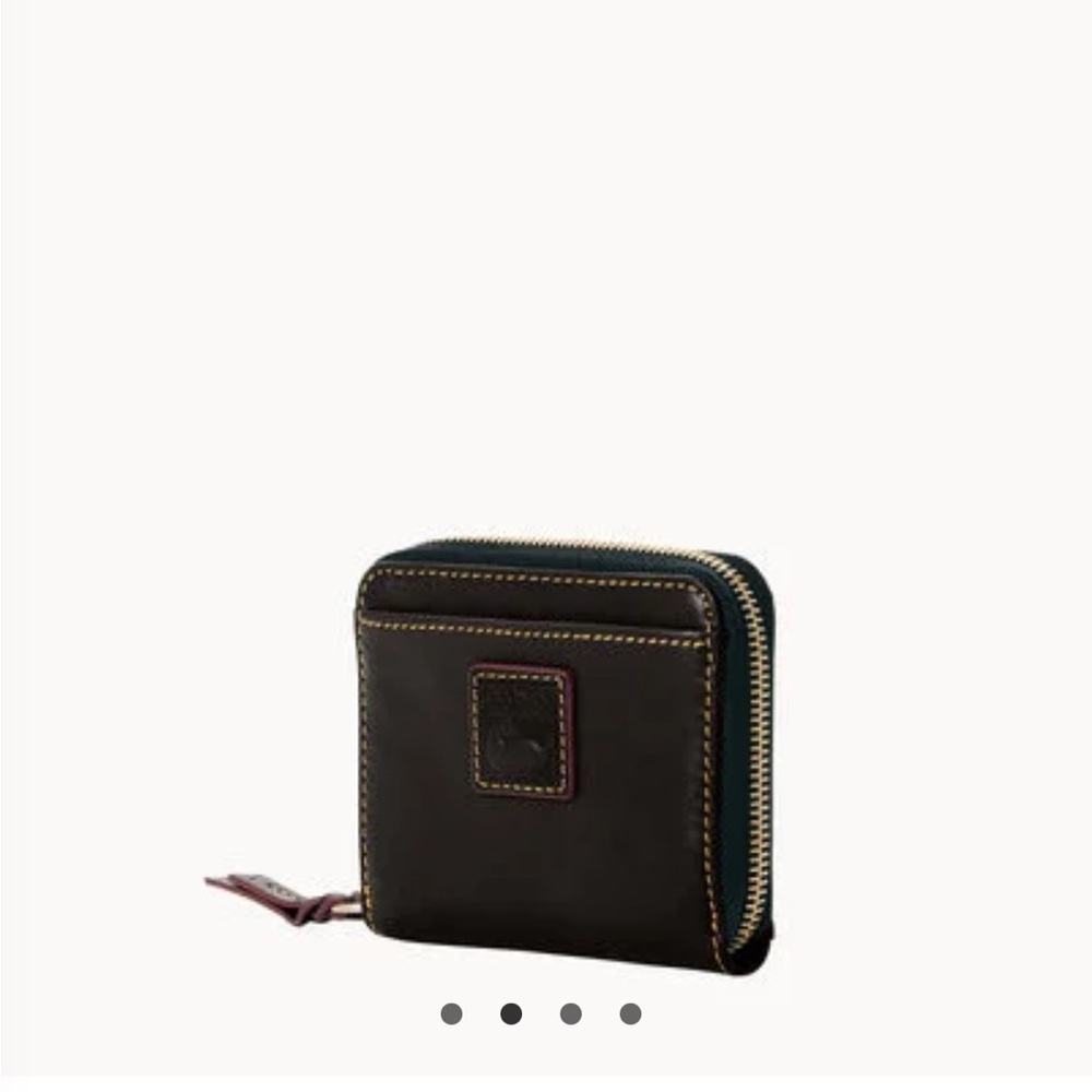 Dooney & Bourke Black Florentine Small Zip Around Wallet